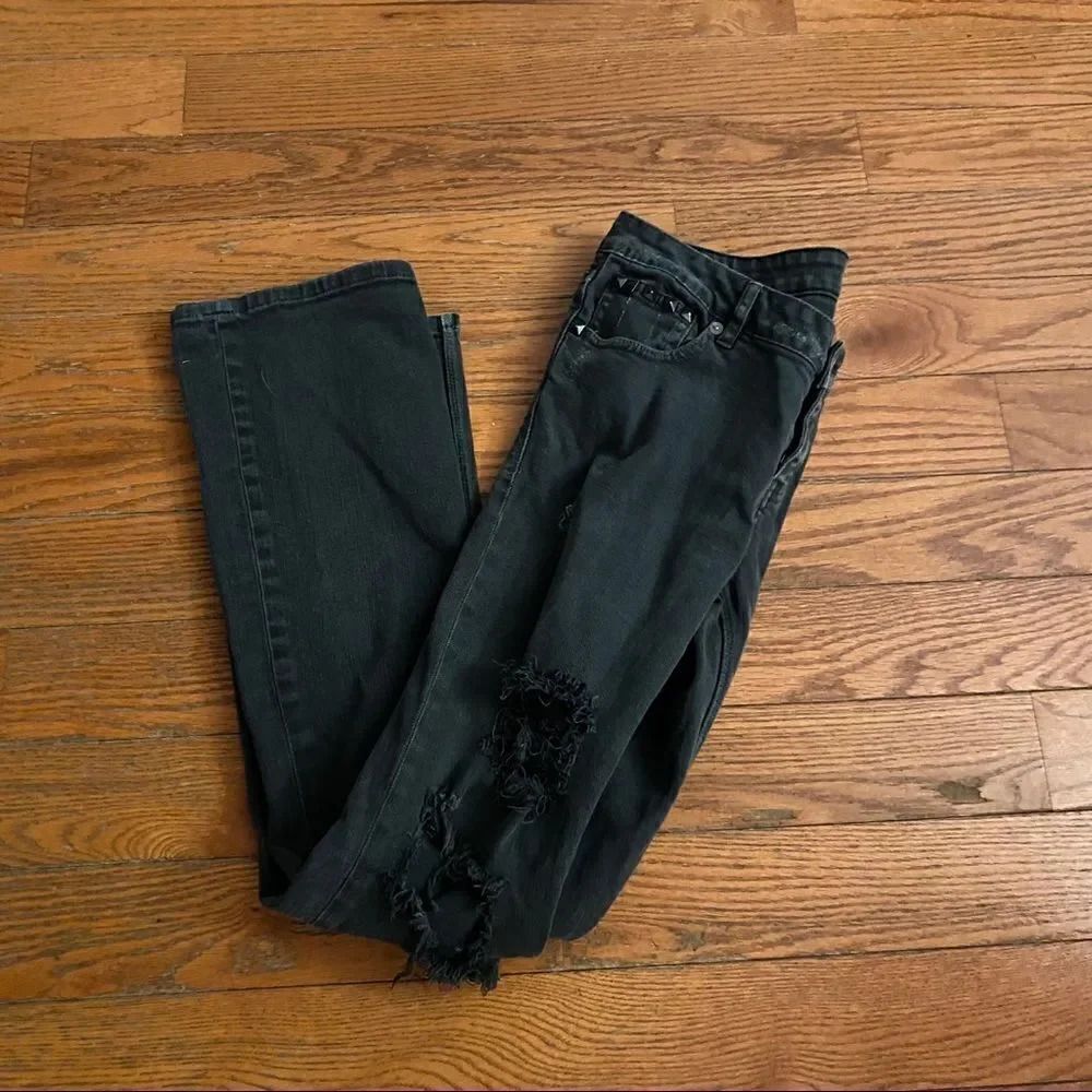 hurley black ripped jeans